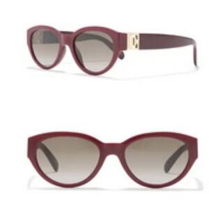 Givenchy 52mm Burgandy Oval Sunglasses